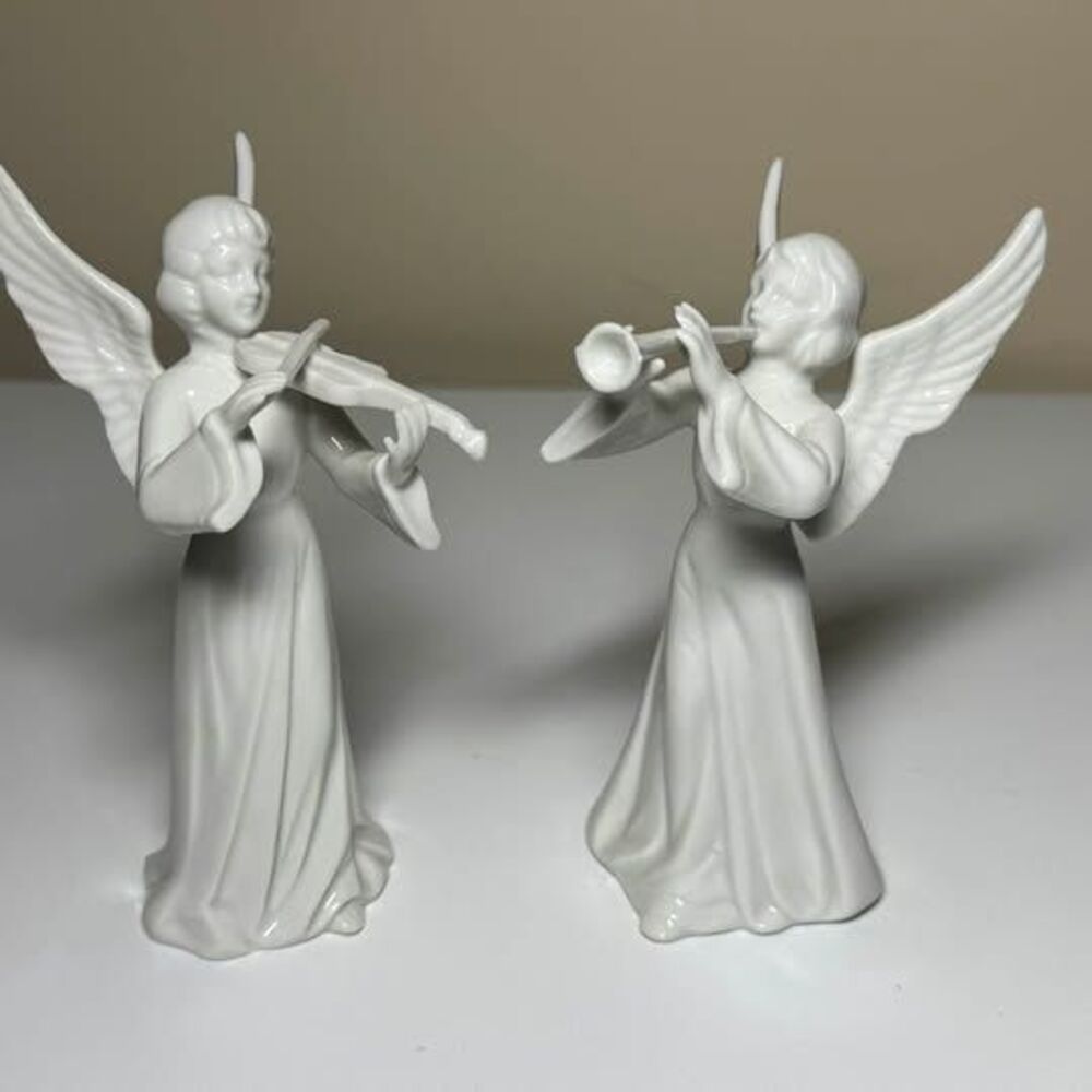 Vintage Schmid Porcelain Angel Musicians Set Made in Japan Christmas